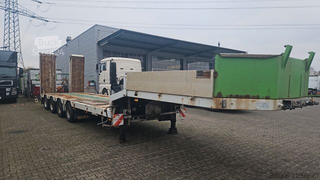 Low loader semitrailer DOLL 4 Achser. Lenkbar. teleskopierbar. lange Rampen