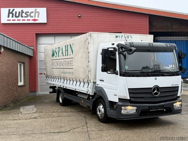 Transportador con plataforma y toldo MERCEDES-BENZ 818L Atego Pritsche mit Bordwänden