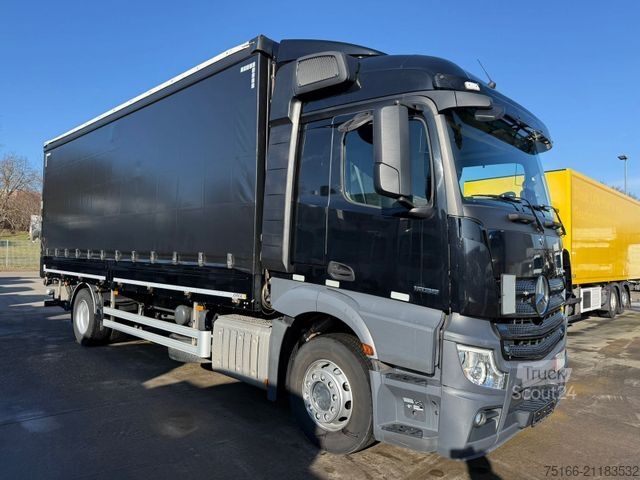 Autocarro con pianale e telone MERCEDES-BENZ ACTROS 1835 L STREAMPACE Plane 7,3m LBW *EDSCHA