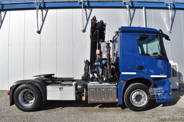 Standaard trekker MERCEDES-BENZ Actros 1843 L E6 Retarder Kran Atlas 172.3E
