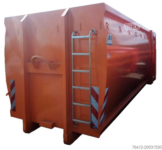 Krokcontainer A1 Container ECOLINE 34 m³ hydraulische Pendelklappe - RAL 2011 Tieforange
