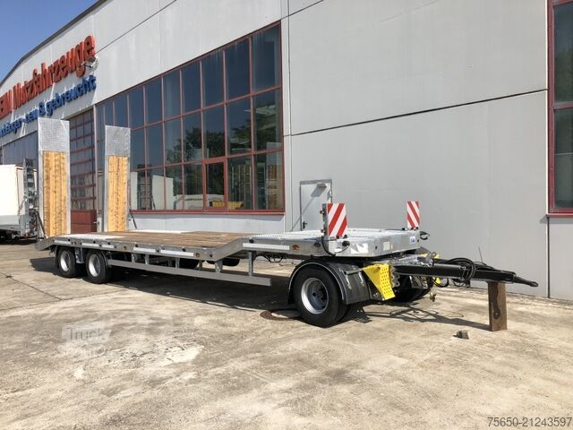 Low loader trailer Möslein T 3-6,60 VB  3 Achs Tieflader- Anhänger, Luftgefedert, Verbreiterung