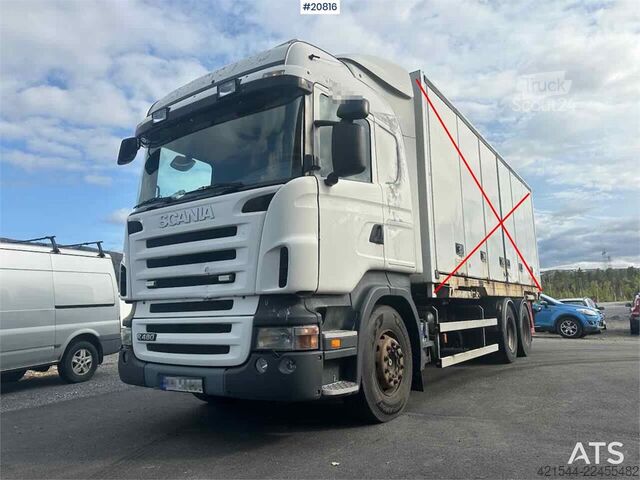 BDF-system Scania R480 3 axle container truck with/ lift.