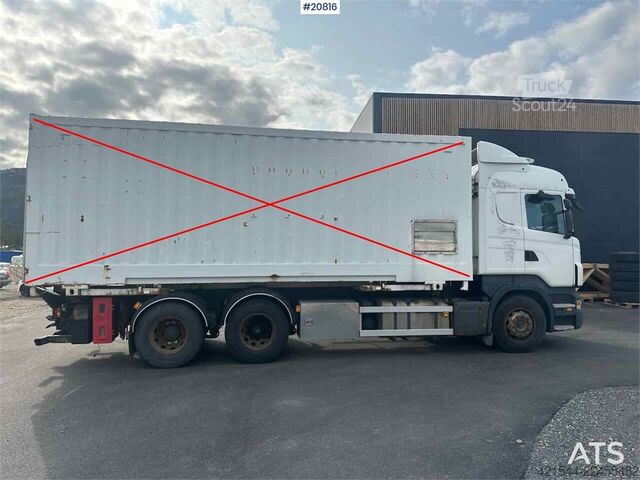 BDF-system Scania R480 3 axle container truck with/ lift.