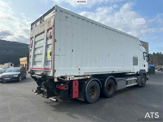 BDF-system Scania R480 3 axle container truck with/ lift.