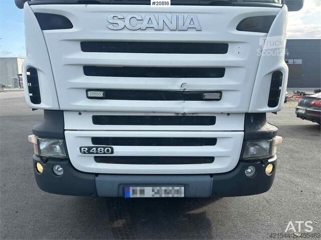 BDF-system Scania R480 3 axle container truck with/ lift.