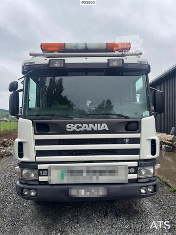 Автокран Scania P124 Tridem Hooklift & Crane Truck – Hooklift Cont