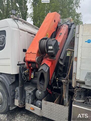 Автокран Scania P124 Tridem Hooklift & Crane Truck – Hooklift Cont