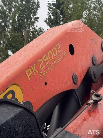 Autokrāna kravas automašīna Scania P124 Tridem Hooklift & Crane Truck – Hooklift Cont