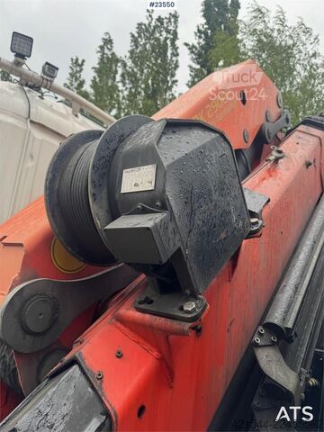 Autokrāna kravas automašīna Scania P124 Tridem Hooklift & Crane Truck – Hooklift Cont