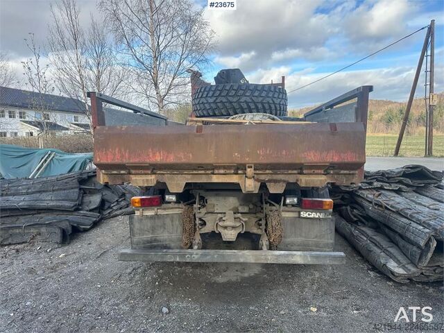 Kranwagen Scania P93H crane truck with 14 t/m crane and Laxo attach