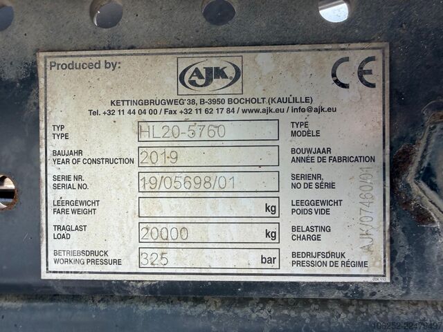 Sistema de brazo de gancho Scania G450 XT 6X4 AJK HOOKLIFT 20T - 5760mm - WB 3m90...