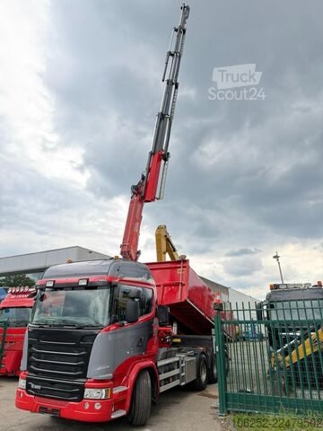 قلابة مع رافعة Scania G490 8x4 TRIDEM TIPPER + CRANE FASSI F275A.2.25...