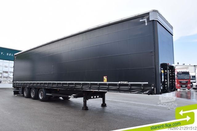 Auflieger mit Pritsche & Plane KÖGEL Megatrailer Hubdach Liftachse DC 9.5 Zertifikat