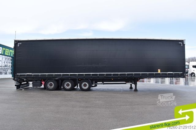 Auflieger mit Pritsche & Plane KÖGEL Megatrailer Hubdach Liftachse DC 9.5 Zertifikat