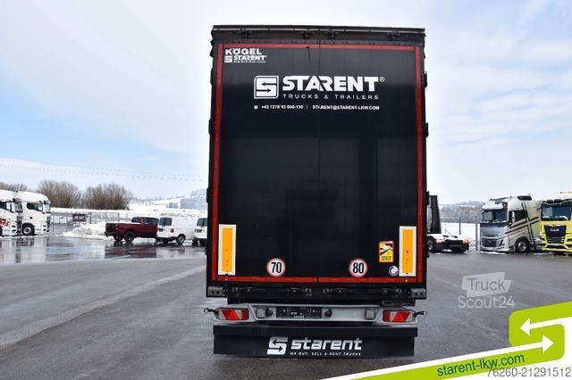 Auflieger mit Pritsche & Plane KÖGEL Megatrailer Hubdach Liftachse DC 9.5 Zertifikat