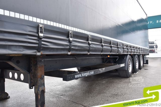 Auflieger mit Pritsche & Plane KÖGEL Megatrailer Hubdach Liftachse DC 9.5 Zertifikat
