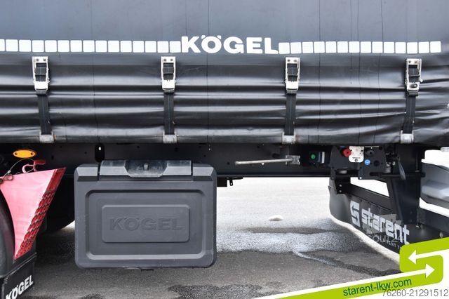 Auflieger mit Pritsche & Plane KÖGEL Megatrailer Hubdach Liftachse DC 9.5 Zertifikat