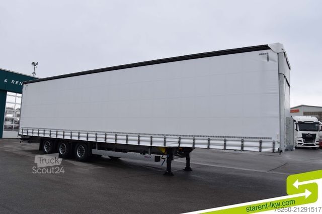 Auflieger mit Pritsche & Plane SCHMITZ CARGOBULL Megatrailer Hubdach Liftachse D.C.9.5 Zert MIETE