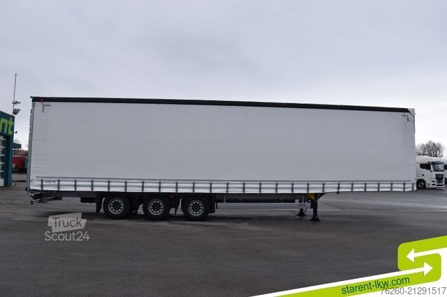 Auflieger mit Pritsche & Plane SCHMITZ CARGOBULL Megatrailer Hubdach Liftachse D.C.9.5 Zert MIETE