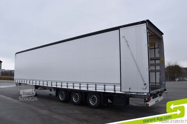 Auflieger mit Pritsche & Plane SCHMITZ CARGOBULL Megatrailer Hubdach Liftachse D.C.9.5 Zert MIETE