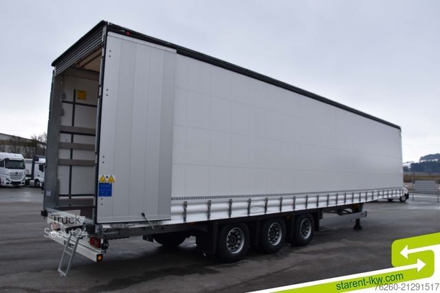 Auflieger mit Pritsche & Plane SCHMITZ CARGOBULL Megatrailer Hubdach Liftachse D.C.9.5 Zert MIETE