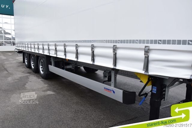Auflieger mit Pritsche & Plane SCHMITZ CARGOBULL Megatrailer Hubdach Liftachse D.C.9.5 Zert MIETE
