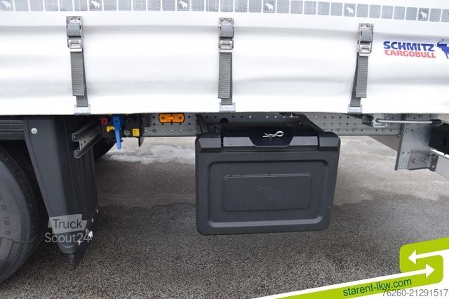 Auflieger mit Pritsche & Plane SCHMITZ CARGOBULL Megatrailer Hubdach Liftachse D.C.9.5 Zert MIETE