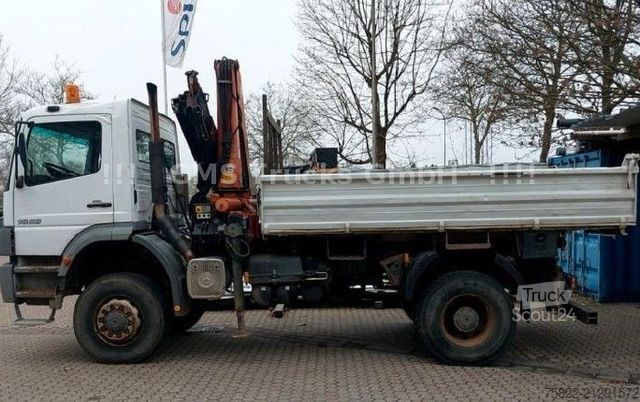 Trójstronna wywrotka MERCEDES-BENZ Atego 1828 / 4X4 ALLRAD / Meiller /18 Kran FUN K