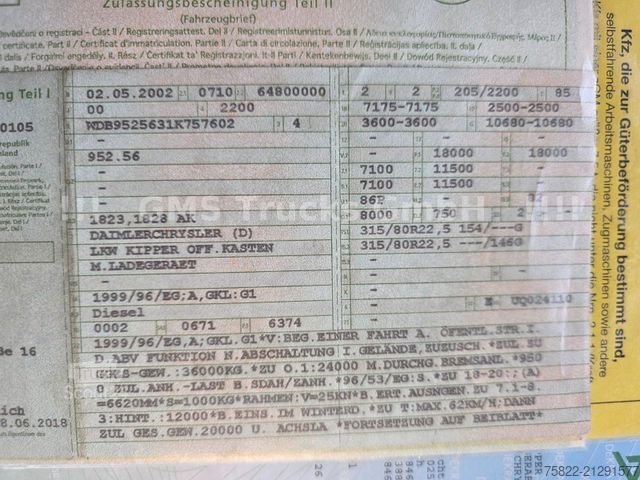 Wywrotka MERCEDES-BENZ Atego 1828 / 4X4 ALLRAD / Meiller /18 Kran FUN K