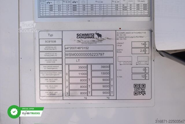 Chladírenský návěs SCHMITZ CARGOBULL SKO FP 60 ThermoKing SLXi 300