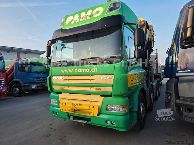 Krautuvas sumontuotas ant sunkvežimio DAF CF 510 /8X4/ 40m Kran Effer + Man basket+Lowbed