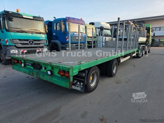 Krautuvas sumontuotas ant sunkvežimio DAF CF 510 /8X4/ 40m Kran Effer + Man basket+Lowbed