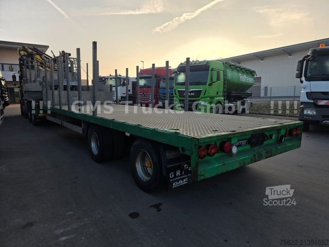 Krautuvas sumontuotas ant sunkvežimio DAF CF 510 /8X4/ 40m Kran Effer + Man basket+Lowbed