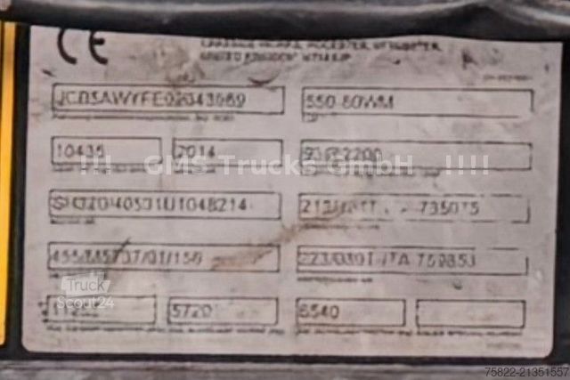 Radlader JCB 550-80 WM / 4X4 / 5ton / 8m / German