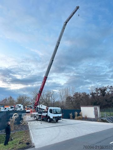 Vrachtwagen met kraanopbouw MERCEDES-BENZ Atego 815 Dachdecker Kran 34m Seilwinde