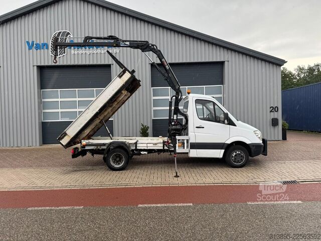 Kipper Mercedes-Benz 513 CDI, Crane Hiab 022-2 kipper
