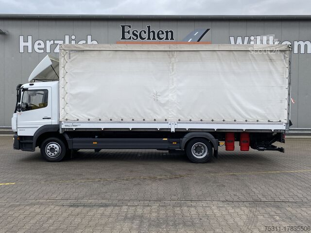 Camion cu platformă și prelată Mercedes-Benz Atego 1223 | Palfinger LBW*HU bis 03/25