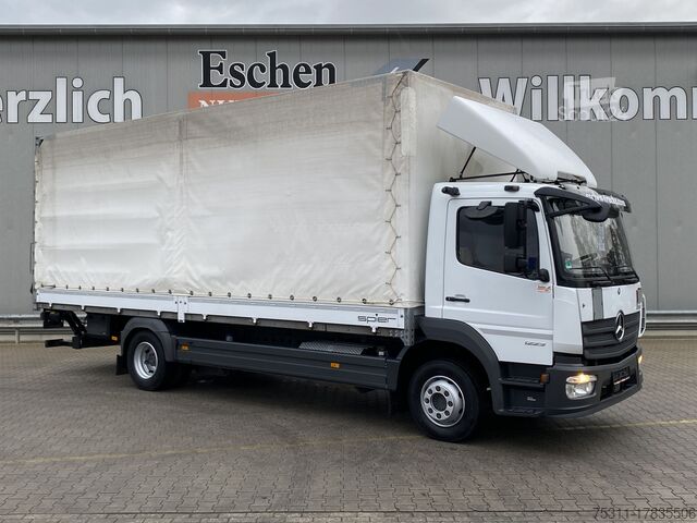 Camion cu platformă și prelată Mercedes-Benz Atego 1223 | Palfinger LBW*HU bis 03/25