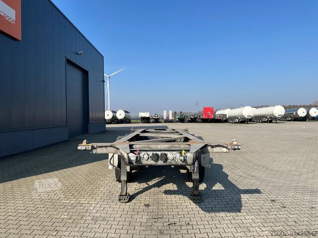 Container transportation Van Hool 3-ASSIGE OPLEGGER 20FT ADR CHASSIS / EMPTY WEIG...