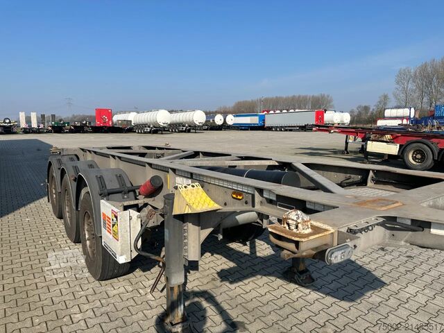 Container transportation Van Hool 3-ASSIGE OPLEGGER 20FT ADR CHASSIS / EMPTY WEIG...