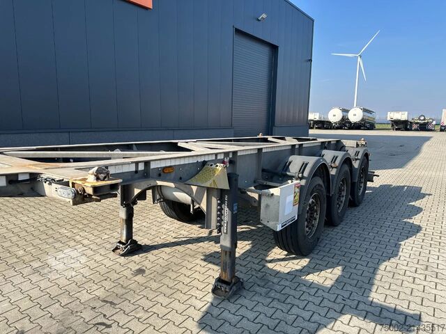 Container transportation Van Hool 3-ASSIGE OPLEGGER 20FT ADR CHASSIS / EMPTY WEIG...