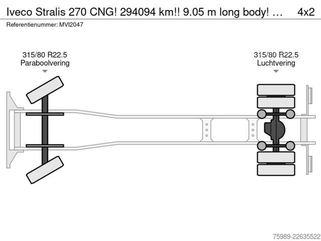 Soğutmalı/dondurulmuş taşıma Iveco Stralis 270 CNG! 294094 km!!  9.05 m long body!...