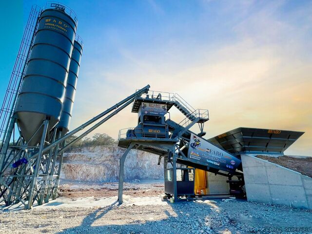 Centrale à béton mobile FABO concrete plants mobile concrete mixing plants 120 m³/h