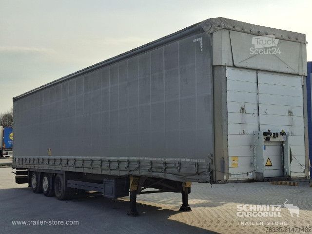 Atvērta puspiekabe ar tentu Schmitz Cargobull Curtainsider Mega Double deck