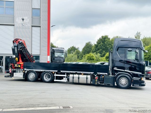 Autokran SCANIA R560 B 6x2-4 Containerpritsche/FASSI F545RA.2.28