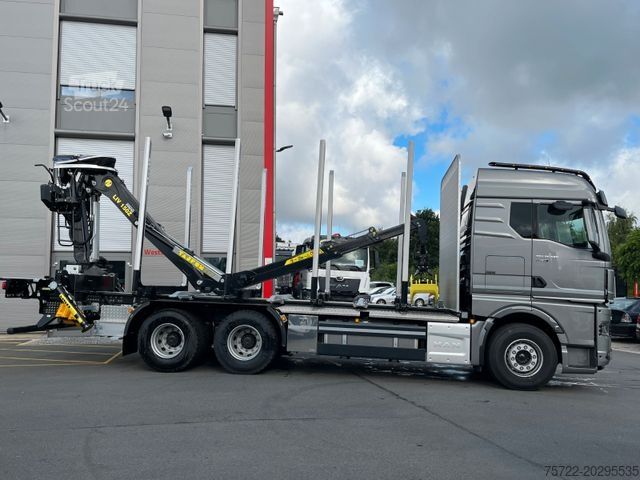 Камион за дърва MAN TGX 26.580 6x4 BL Kurzholz Kran nach Wahl