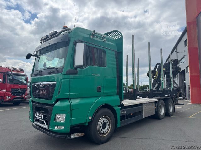 Φορτηγό μεταφοράς ξυλείας MAN TGX 33.580 6x4 BL Kurzholz mit TajfunLIV 120Z 96