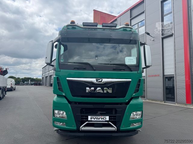 Φορτηγό μεταφοράς ξυλείας MAN TGX 33.580 6x4 BL Kurzholz mit TajfunLIV 120Z 96