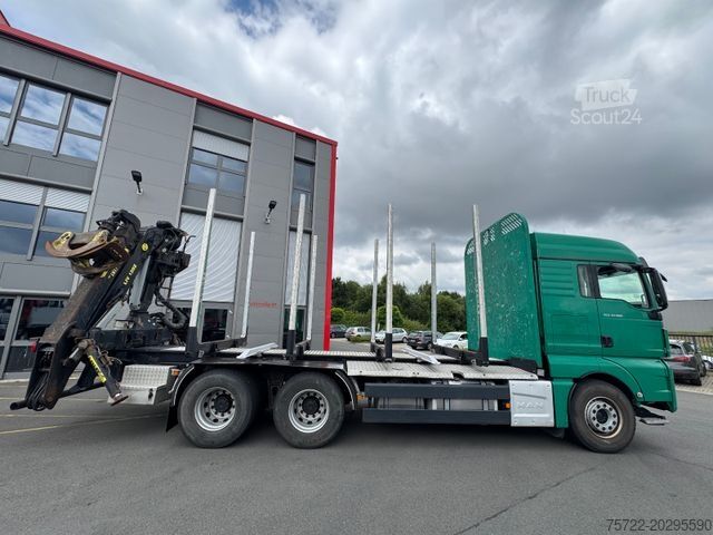 Φορτηγό μεταφοράς ξυλείας MAN TGX 33.580 6x4 BL Kurzholz mit TajfunLIV 120Z 96